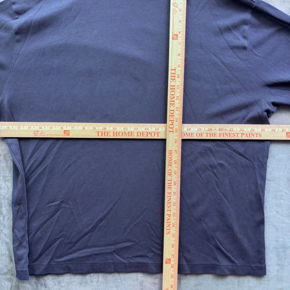 Vtg Polo Ralph Lauren Mens XXL Navy Blue Long Sleeve Turtleneck Pony Logo Shirt